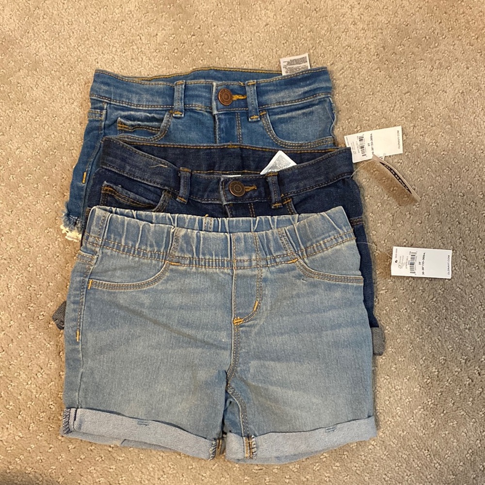 Old Navy Toddler girl jean shorts set of 3